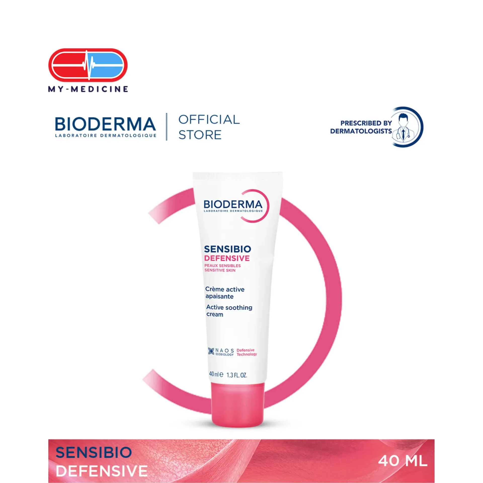 [CP040234] Bioderma Sensibio Defensive Soothing Moisturizer / Face Cream (Sensitive and Sensitized Skin) - 40 ml