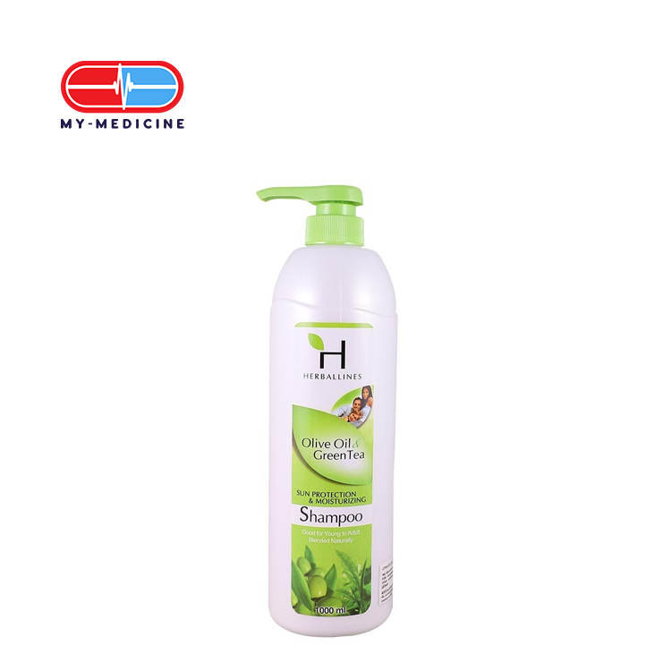 Herballines Sun protection & Moisturizing Shampoo (Olive Oil & Green Tea) 1000ml